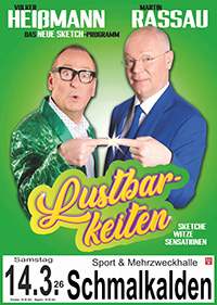 Plakat Heißmann und Rassau in Schmalkalden